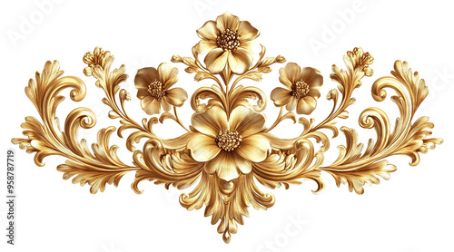 Wallpaper Mural Golden decorative element, cut out Torontodigital.ca