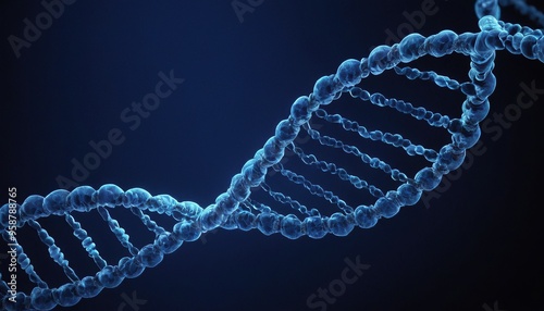 Digitally generated blue DNA strand with ECG line 3d
1