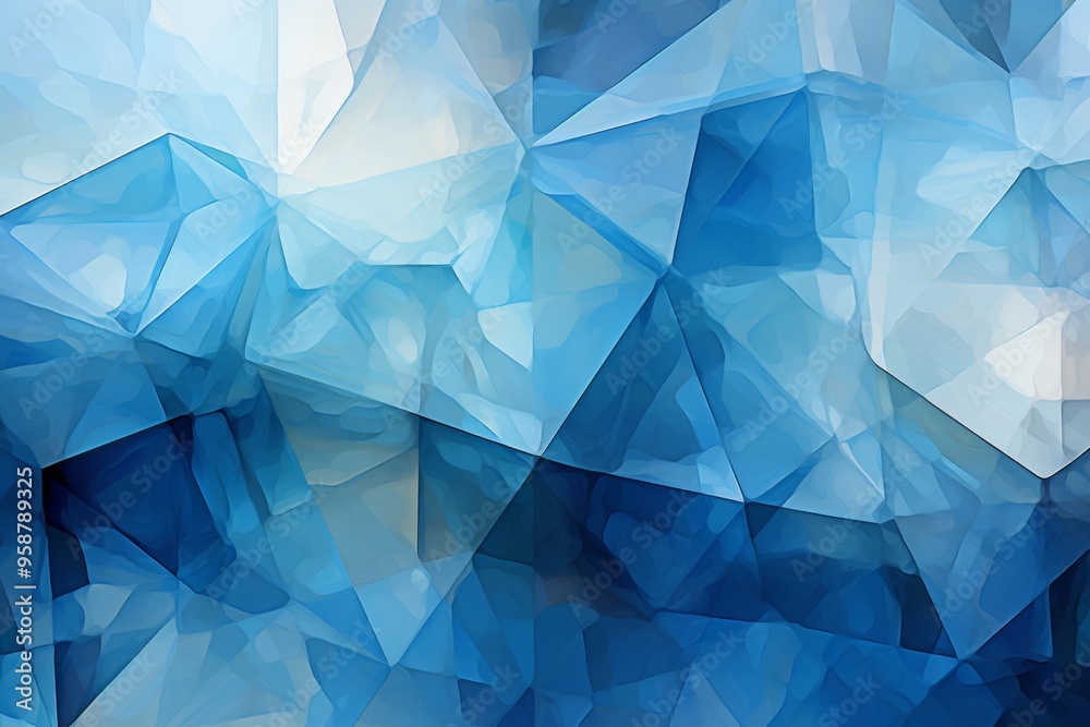 Abstract Blue Crystal Formation Abstract Blue Crystal Formation