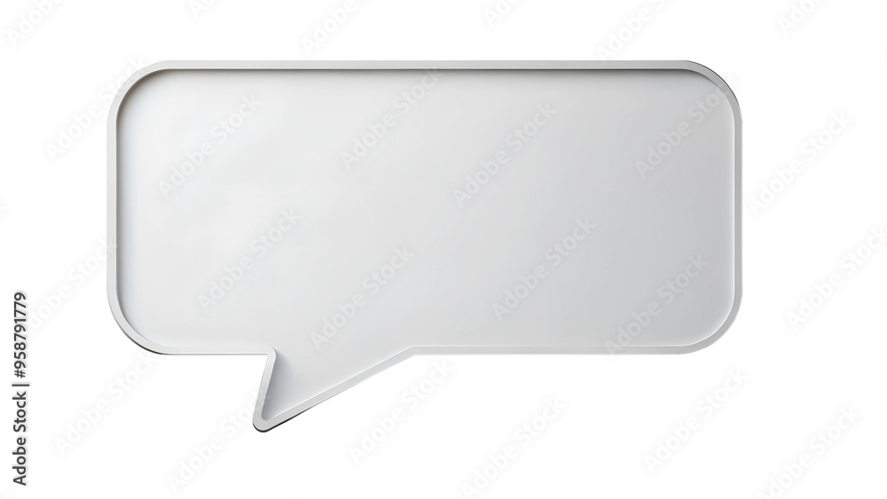 Simple blank speech bubble on a white background transparent Simple blank speech bubble on a white background transparent
