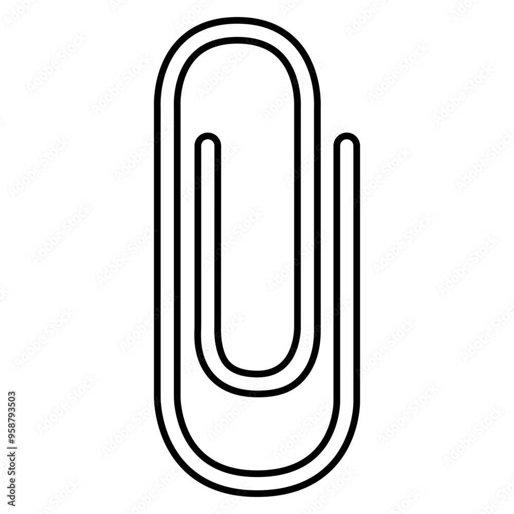 paperclip outline icon illustration paperclip outline icon illustration