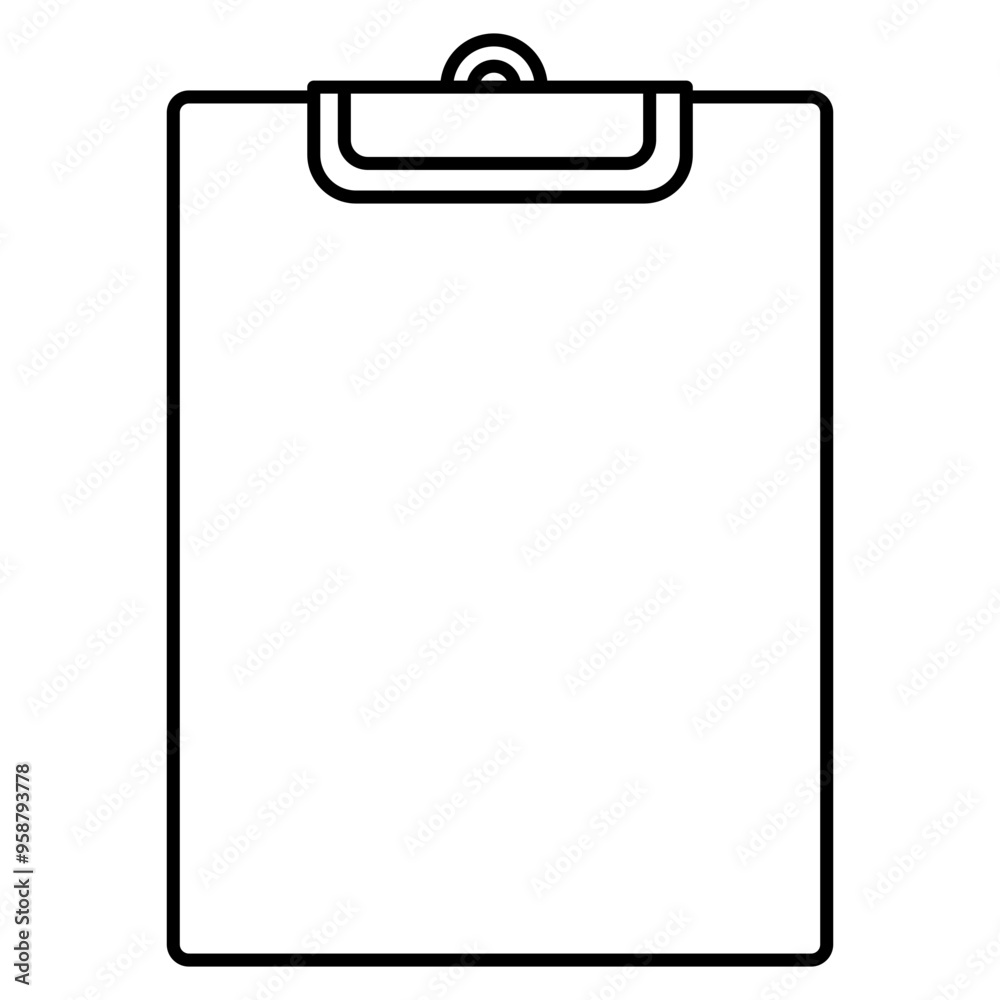 clipboard outline icon illustration 