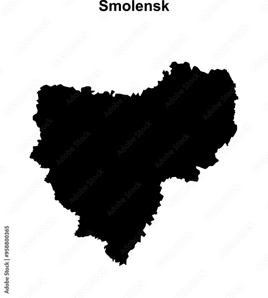 Smolensk blank outline map Smolensk blank outline map