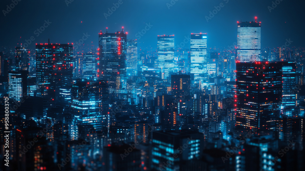 Modern cityscapes with 5G networks and the internet of things. This shows how smart cities and communication networks work together. Modern cityscapes with 5G networks and the internet of things. This shows how smart cities and communication networks work together.