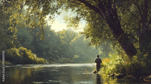 Solitude by the River's Edge