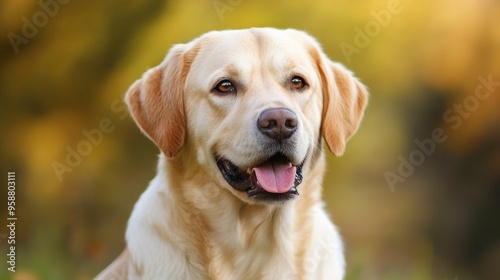 Happy Labrador Retriever in Nature