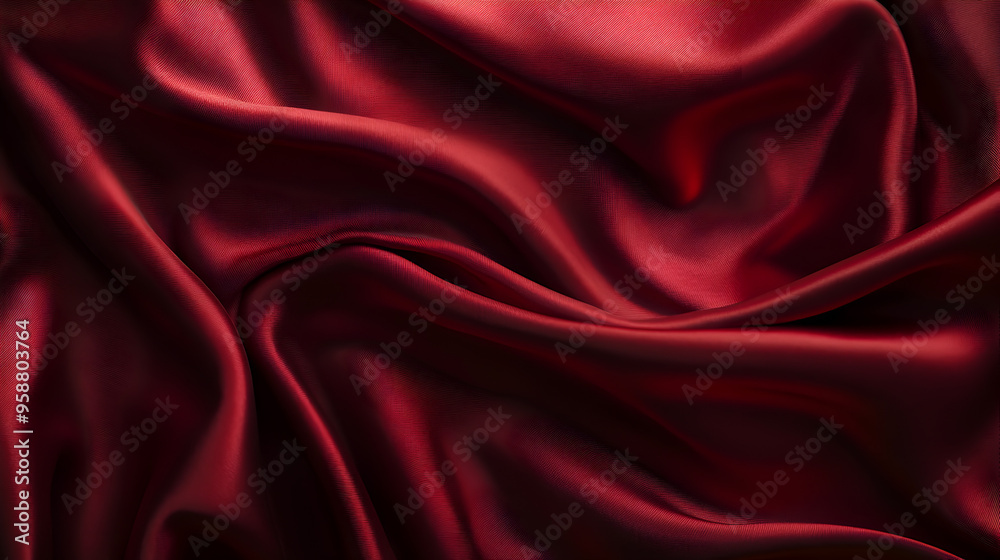 The smooth, silky texture of satin fabric in a rich, deep red color, draped in gentle folds that catch the light and create soft shadows.
The smooth, silky texture of satin fabric in a rich, deep red color, draped in gentle folds that catch the light and create soft shadows.