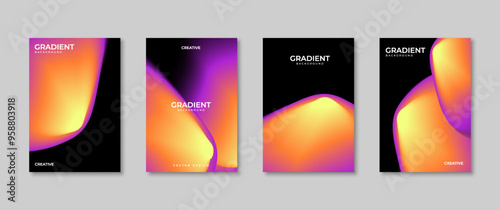 Modern and minimalist gradient poster or cover design