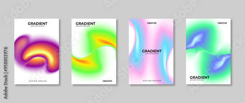 Modern and minimalist gradient poster or cover design
