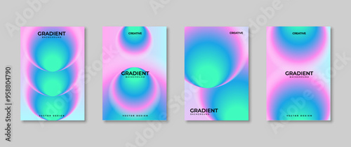 Modern and minimalist gradient poster or cover design
