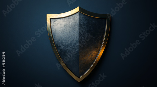 A shield symbolizes safety and security. It represents the protection of information and networks from threats.