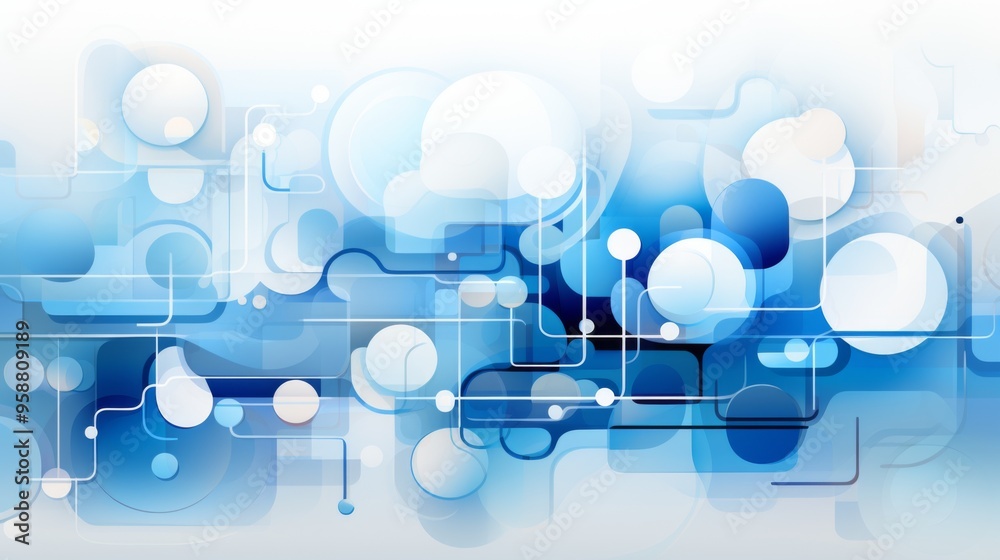 Abstract Blue and White Geometric Design Abstract Blue and White Geometric Design
