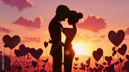 Shadow Puppets of the Heart: Silhouette Love Story photo