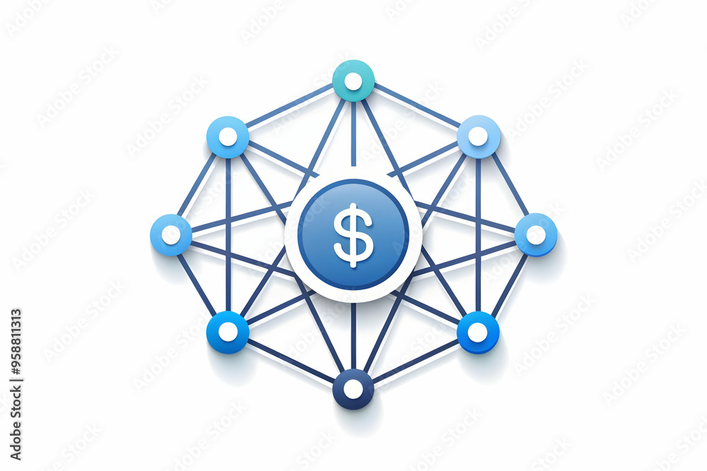 AI Neural Network and Financial Graph Concept - Abstract Vector Illustrating Predictive Power in Cost Management and Financial Analysis. Isolated on White Background - Photo Stock Concept AI Neural Network and Financial Graph Concept - Abstract Vector Illustrating Predictive Power in Cost Management and Financial Analysis. Isolated on White Background - Photo Stock Concept