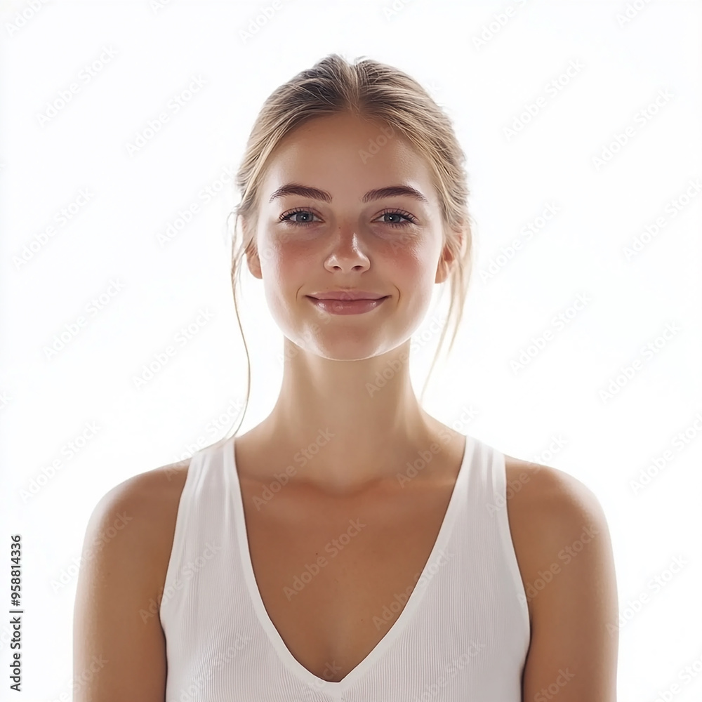 A beautiful woman close-up, facial skin care display A beautiful woman close-up, facial skin care display