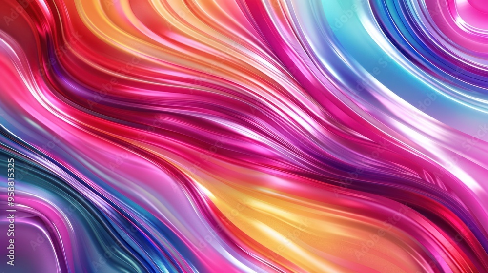 abstract multi-colored wave pattern that is shiny and flowing in a modern style abstract multi-colored wave pattern that is shiny and flowing in a modern style