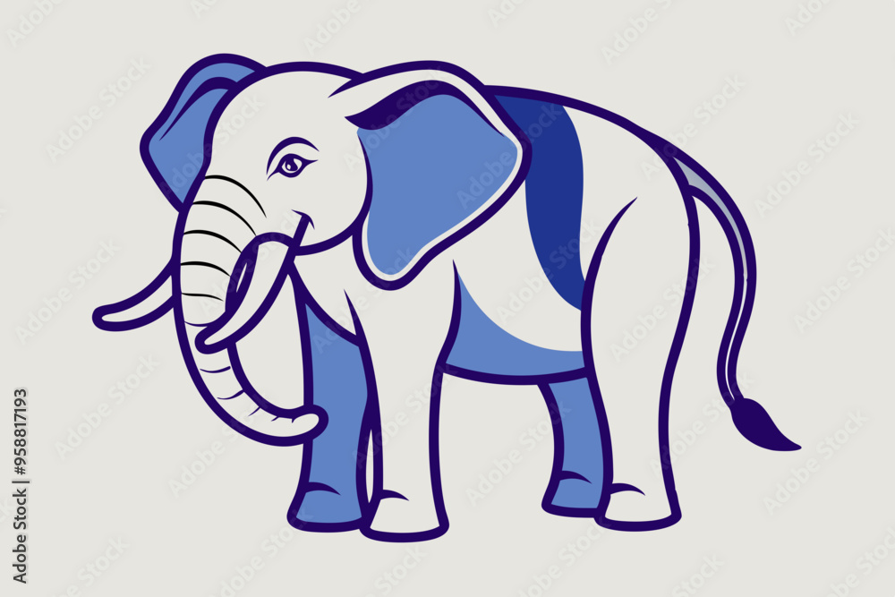 Creative Elephant Vector Art Illustration – SVG Design.