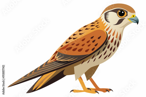 kestrel Bird vector illustration