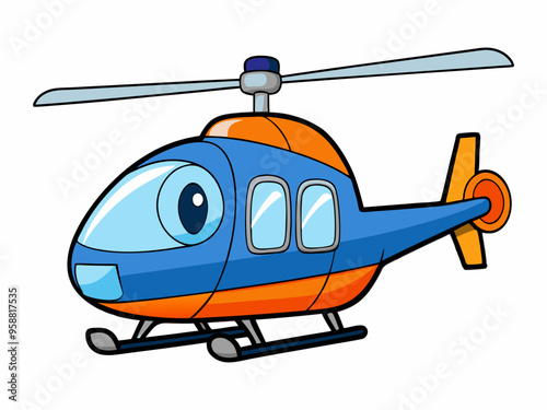 helicopter vector illustration