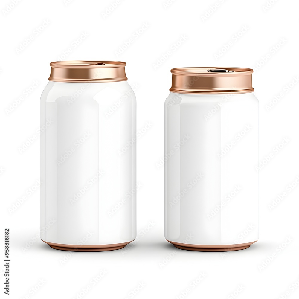 Tin Can Packaging Mockup on Clear White Background Tin Can Packaging Mockup on Clear White Background