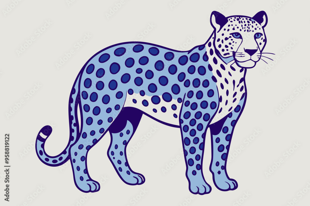 Fototapeta premium Creative Leopard Print Vector Art Illustration – SVG Design.