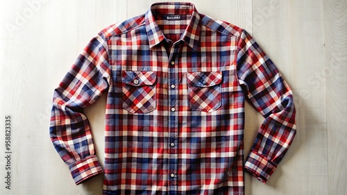 Autumn clothing. Plaid shirt.