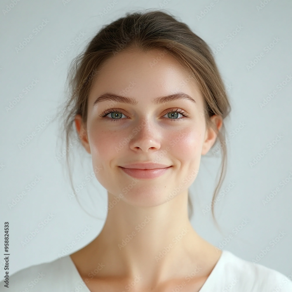 A beautiful woman close-up, facial skin care display A beautiful woman close-up, facial skin care display