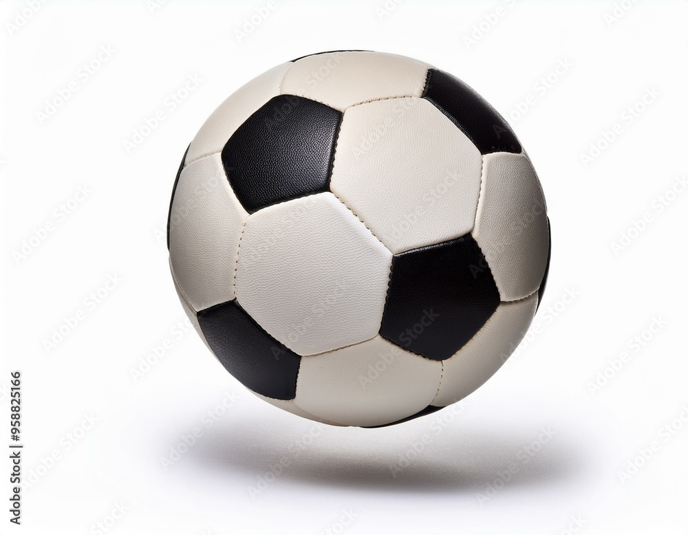 Falling Soccer ball, Football, isolated on white background, full depth of field Falling Soccer ball, Football, isolated on white background, full depth of field