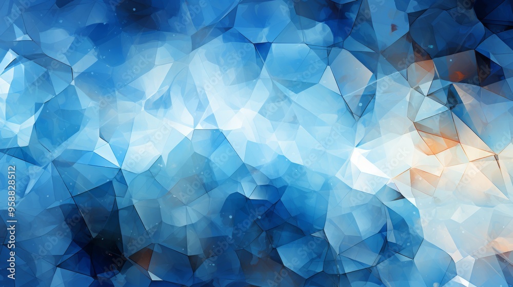Abstract Blue and White Geometric Pattern Abstract Blue and White Geometric Pattern