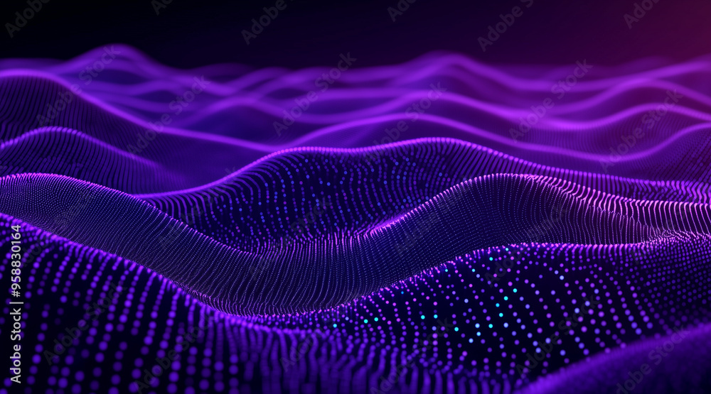 3d hi-tech purple circular dots topography futuristic background, 3d particles geometrical premium business tech background. Beautiful simple AI generated image 3d hi-tech purple circular dots topography futuristic background, 3d particles geometrical premium business tech background. Beautiful simple AI generated image