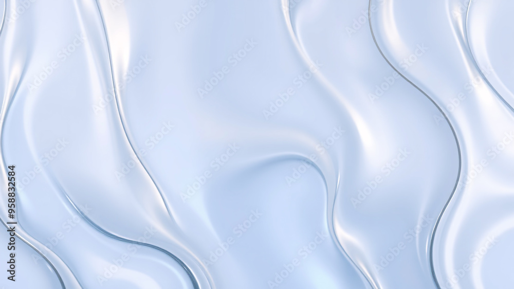 Obraz premium Wavy Glass Shapes Background Texture