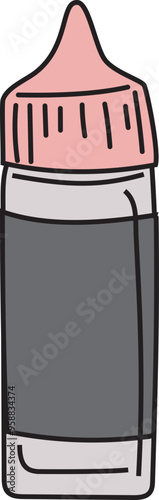 Cartoon electronic cigarettes illustration on transparent background.
