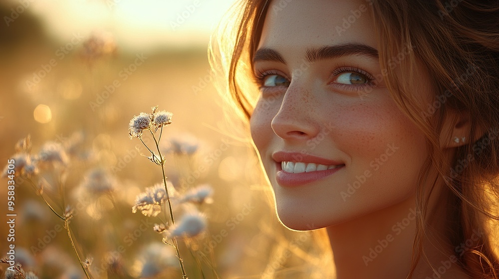 close up of happy couple looking and dreaming about future outdoor at meadow close up of happy couple looking and dreaming about future outdoor at meadow