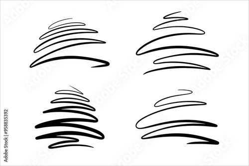 vector doodle of a Christmas tree