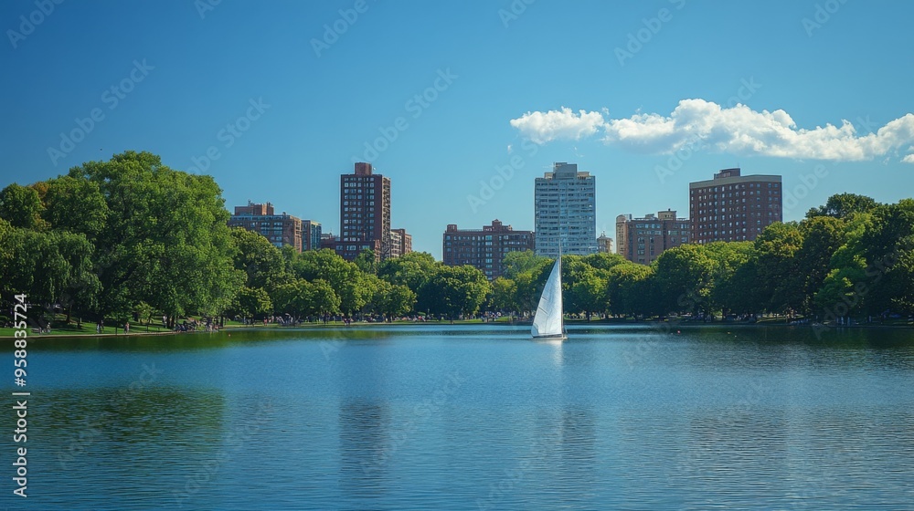 Park Lake with City Skyline
park Park Lake with City Skyline
park