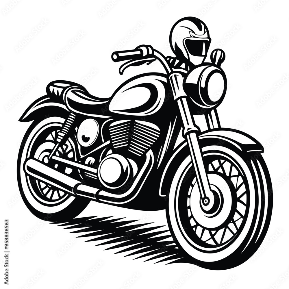 Naklejka premium Vintage racing bike design 