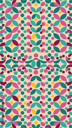 hires Abstract colorful seamless pattern with different designs and types 