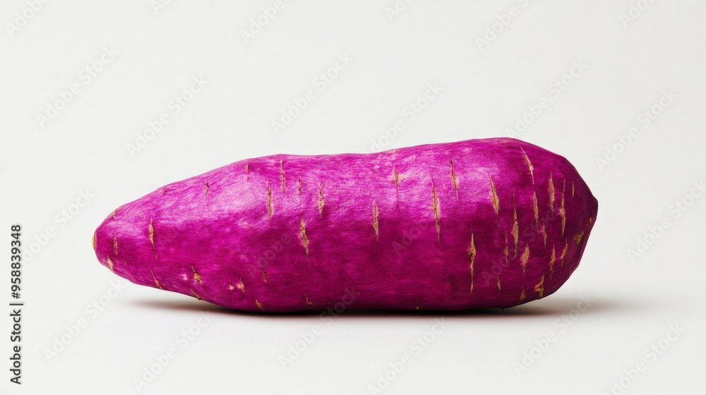 Purple sweet potato on a plain background. High-resolution image showcasing vibrant color and texture. Ideal for culinary and healthy food concepts. Purple sweet potato on a plain background. High-resolution image showcasing vibrant color and texture. Ideal for culinary and healthy food concepts.
