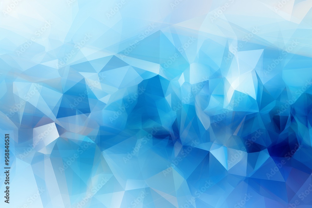 Abstract Blue Polygonal Background