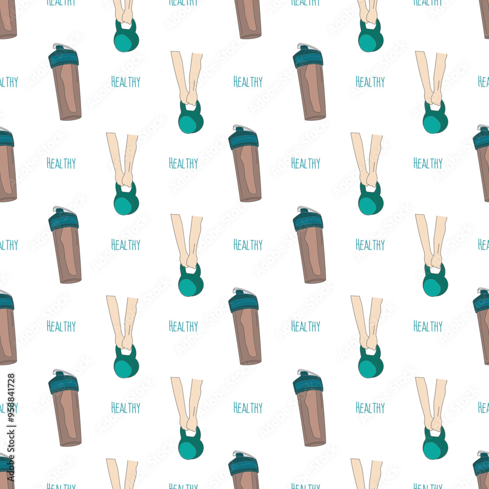 Healthy seamless pattern background.
Healthy seamless pattern background.