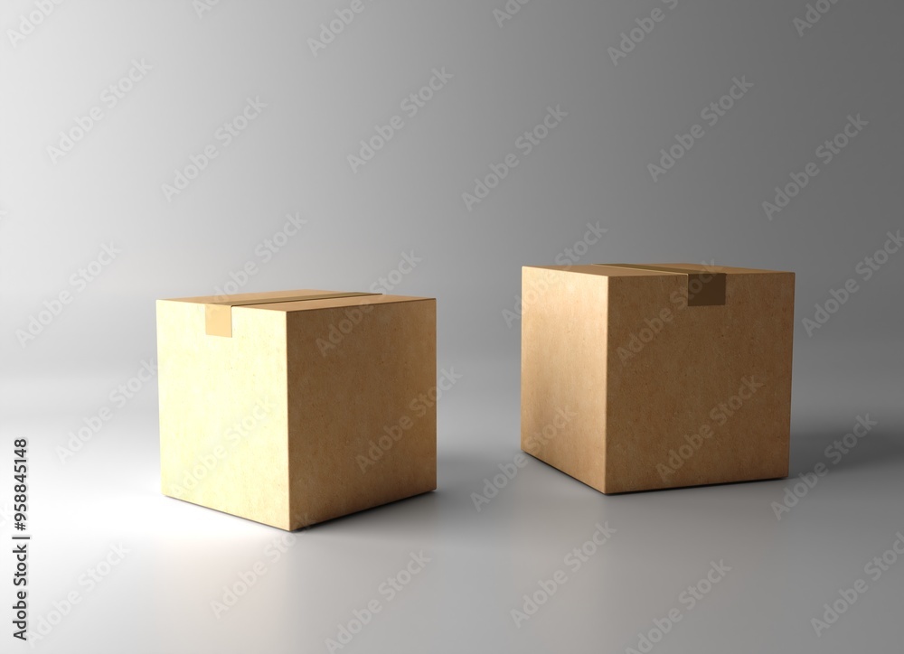 Cardboard box, delivery package, shipping box. Transportation, delivery, shipping concept. Cartoon minimal style. Cardboard box, delivery package, shipping box. Transportation, delivery, shipping concept. Cartoon minimal style.