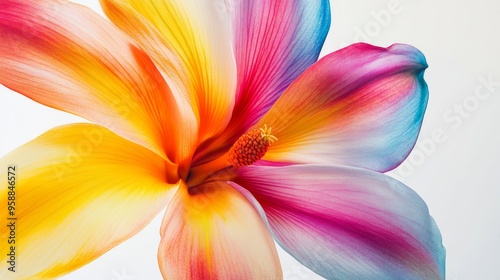 Colorful Flower Petals Close Up.