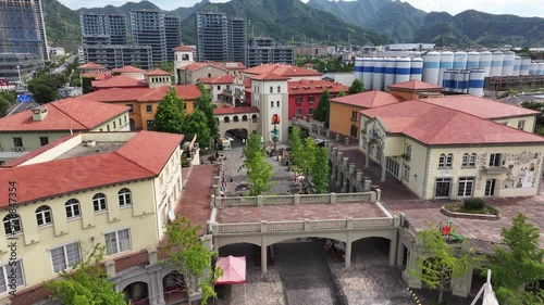 view of beer town in qiandao lake of hangzhou photo