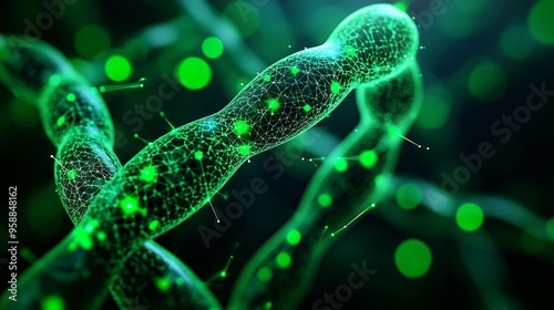 Analysis of algae s DNA in different water conditions, detailed structure, vibrant, microscopic, ecological study