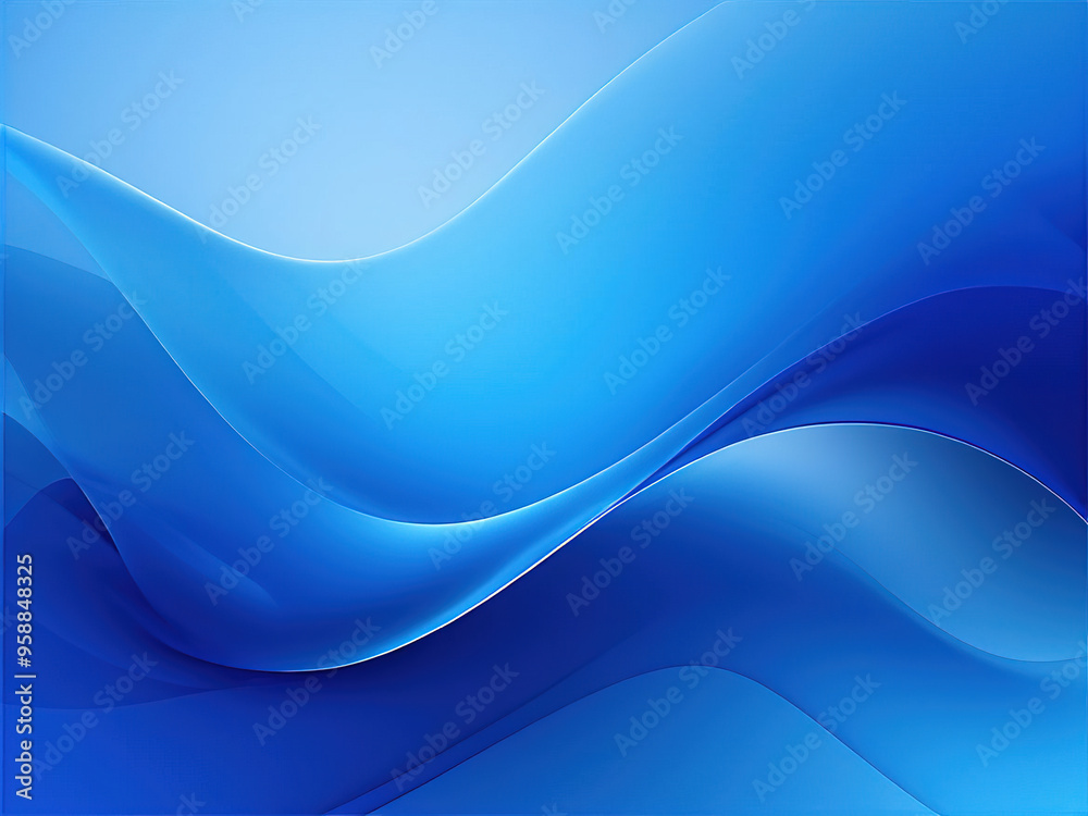 Abstract blue wave background with smooth curves and soft gradients. Abstract blue wave background with smooth curves and soft gradients.