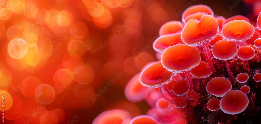 Hypothesis on fungi s genetic diversity, visible nucleus, detailed, vibrant, microscopic study Hypothesis on fungi s genetic diversity, visible nucleus, detailed, vibrant, microscopic study