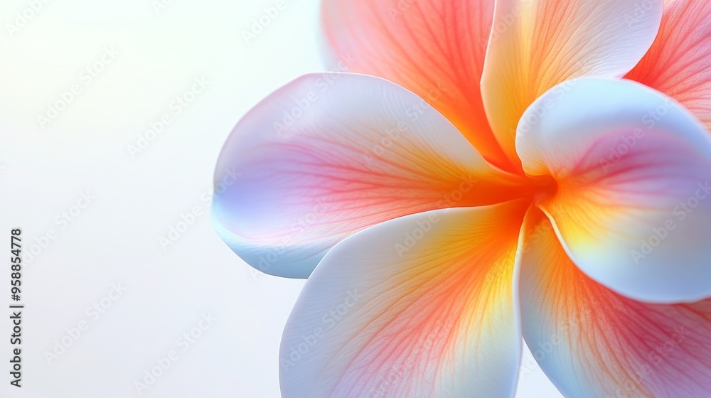 Soft Pastel Plumeria Flower Macro. Soft Pastel Plumeria Flower Macro.