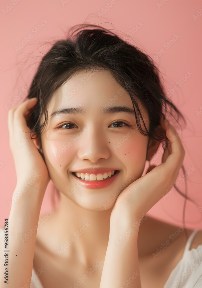 Smiling Asian Woman With Natural Makeup Smiling Asian Woman With Natural Makeup