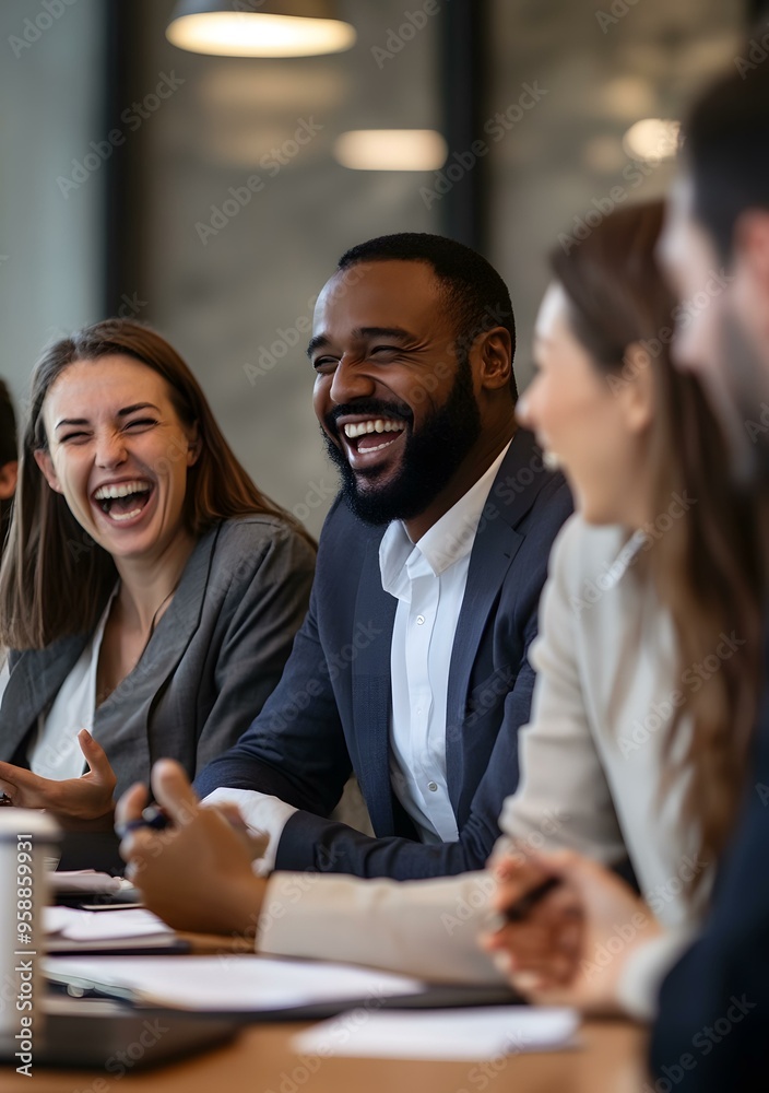 Laughing Business People In Meeting Laughing Business People In Meeting