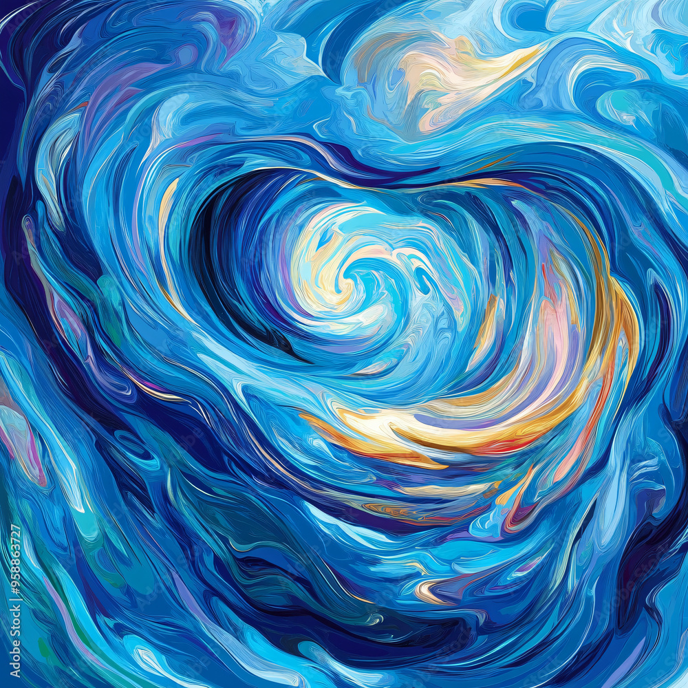 A vibrant abstract design with swirling green waves. A vibrant abstract design with swirling green waves.